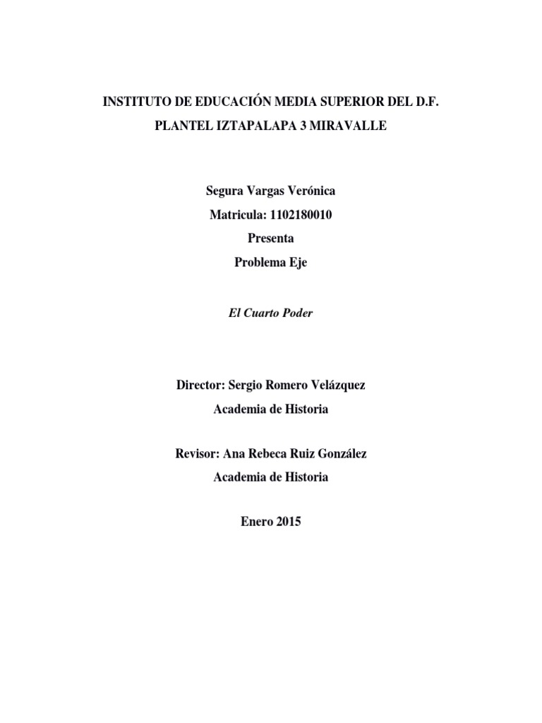 El Cuarto Poder Pdf Enrique Peña Nieto Televisión