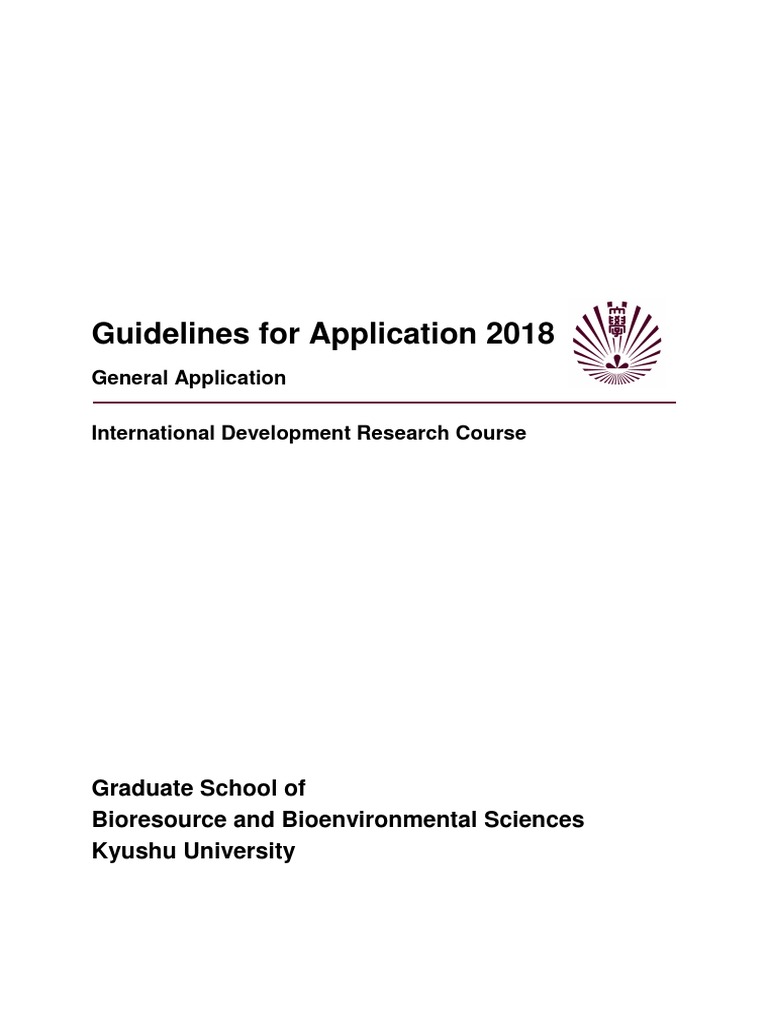International Development Course Application Guidelines | PDF ...