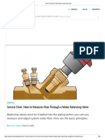Service Clinic: How To Measure Flow Through A Water Balancing Valve