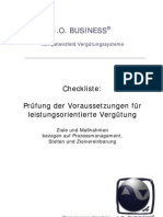 Checkliste: Prüfung Der Voraussetzungen Für Leistungsorientierte Vergütung