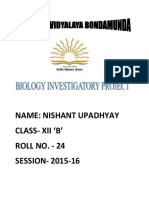 Name: Nishant Upadhyay Class-Xii B' Roll No. - 24 SESSION - 2015-16
