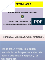 Hubungan Manusia dan Metafisika