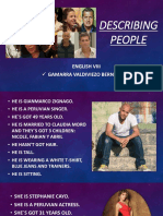 Describing People: Gamarra Valdiviezo Bernardo