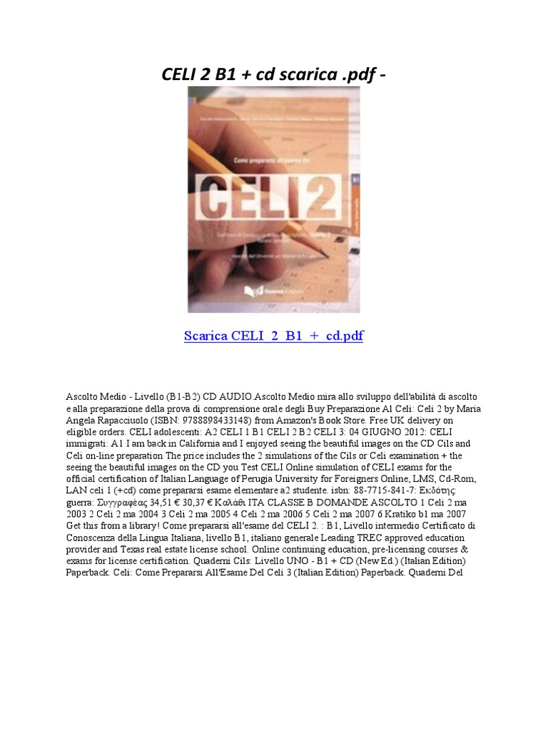 CELI 4 Test di preparazione - Educa Libros y Textos S.A. de