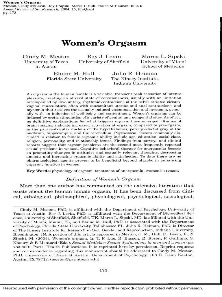Women's Orgasm | Download Free PDF | Copyright | Freedom Of Expression
