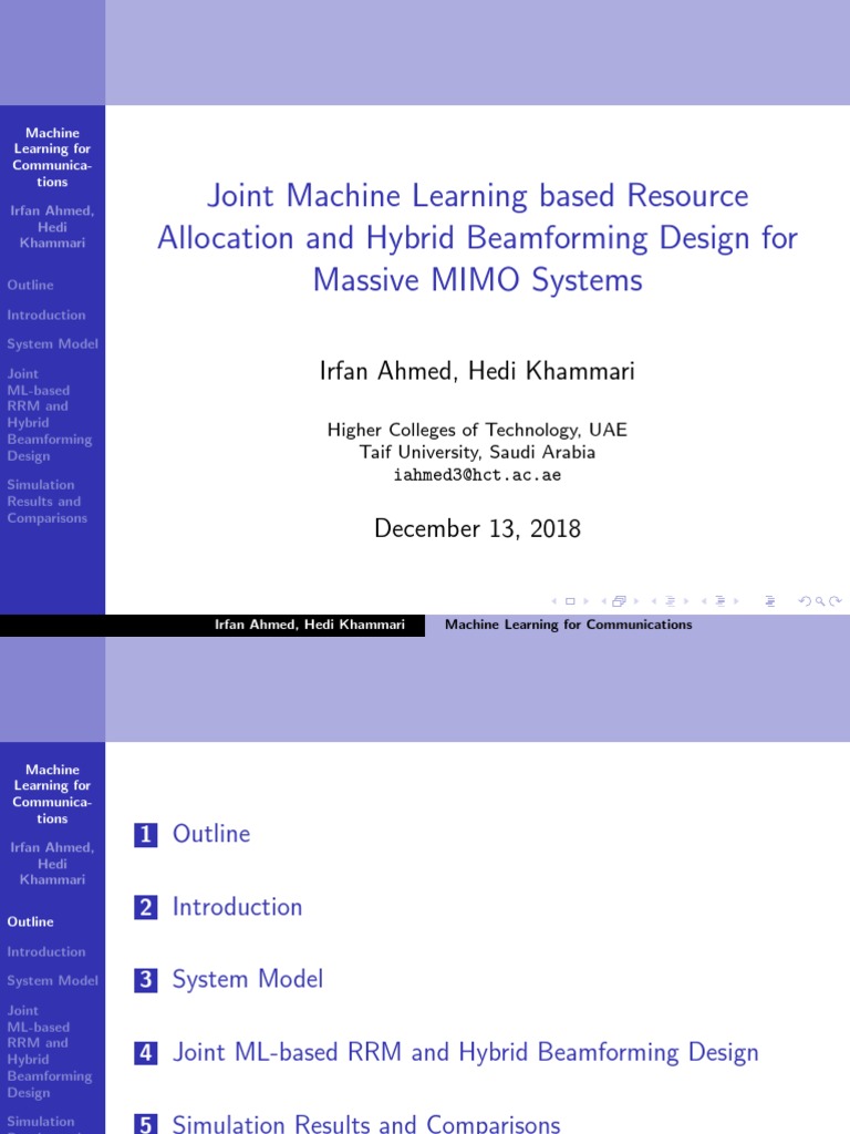 ML for Resource Allocation in MIMO | PDF | Mimo | Radio