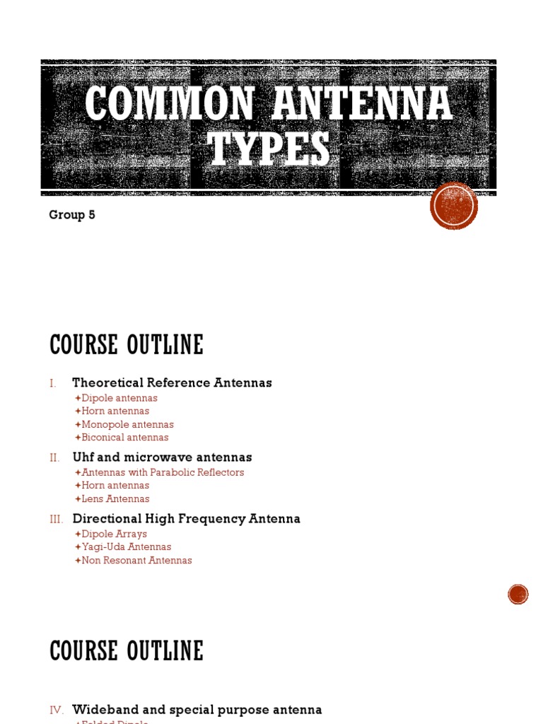 Common Antenna Types PDF Antenna (Radio) Broadcast Engineering