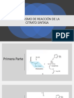 Mecanismo de Reacción de La Citrato Sintasa