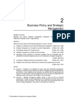 Business Policy and Strategic Management: Syllabus Covered