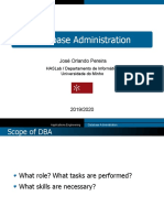 Database Administration: José Orlando Pereira