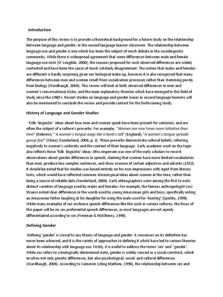 Language and Gender | PDF | Gender | Gender Studies