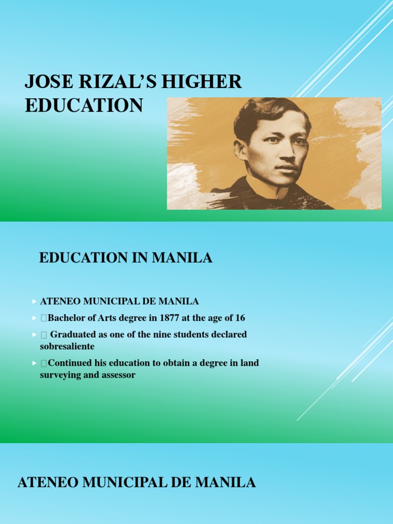 what is the educational background of jose rizal