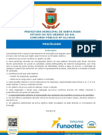 Prova Concurso Prefeitura Santa Rosa