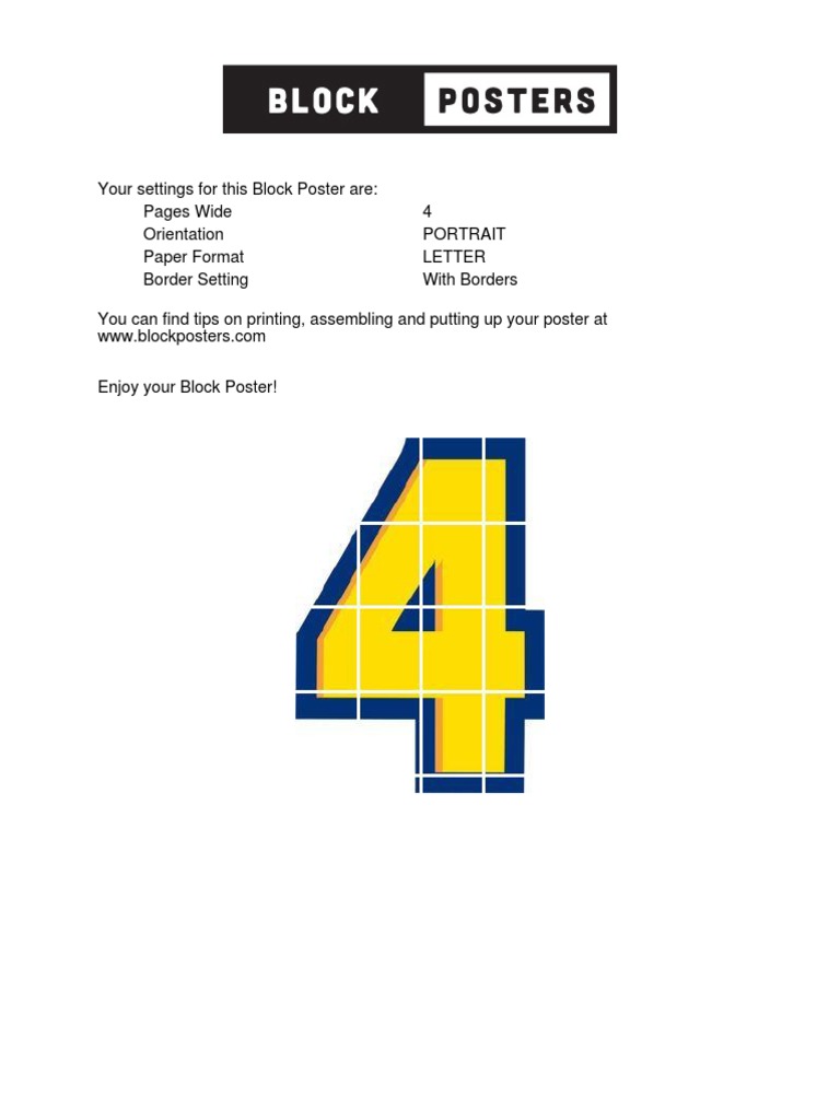 Create a Block Poster: Settings Guide | PDF