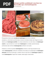 Receita Para o Hambúrguer Perfeito e Profissional 