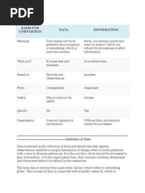 Comparison Chart