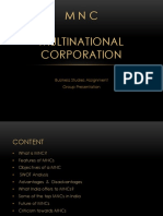 MNC Multinational Corporation: Business Studies Assignment Group Presentation