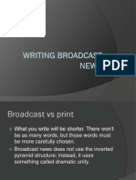 Writing Broadcast News