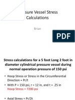 Pressure Vessel Stress Calculations