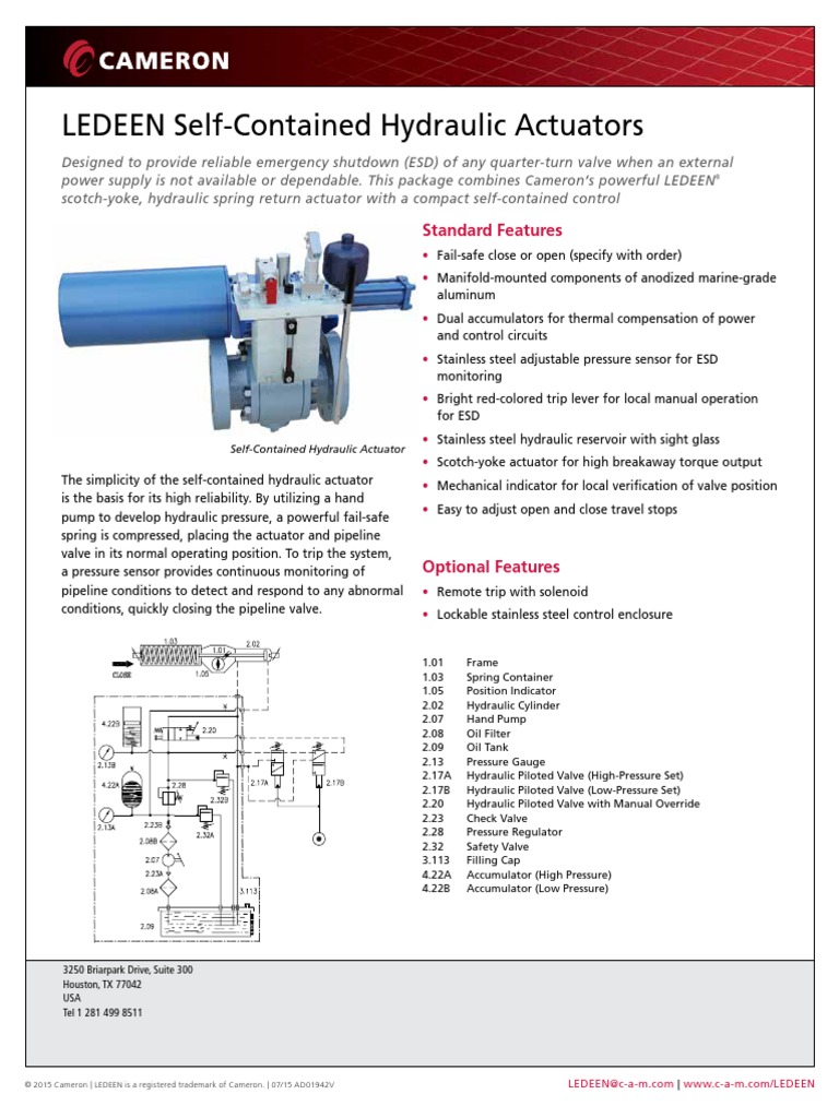 Self Contained Hydraulic Valves PDF Valve Actuator