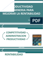 Productividad en Mineria para Mejorar La Rentabilidad