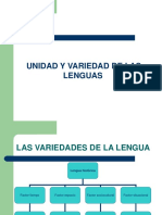 Unidad y Variedad Lingüística