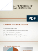 Un-Ethical Practices of Managerial Economies