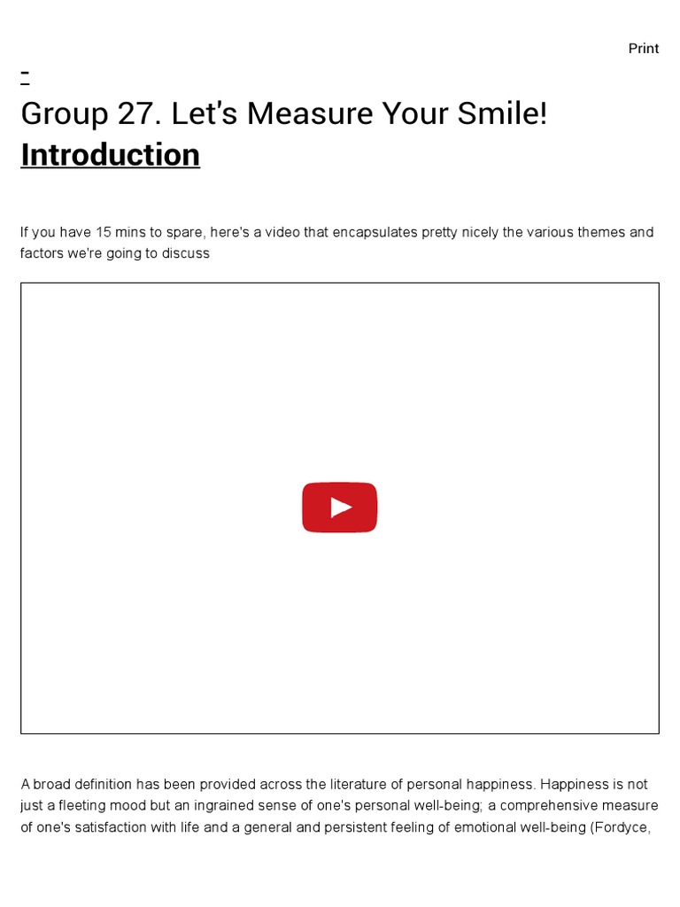 Measuring Happiness Pdf Happiness Quality Of Life