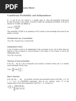 Probability Formula Sheet