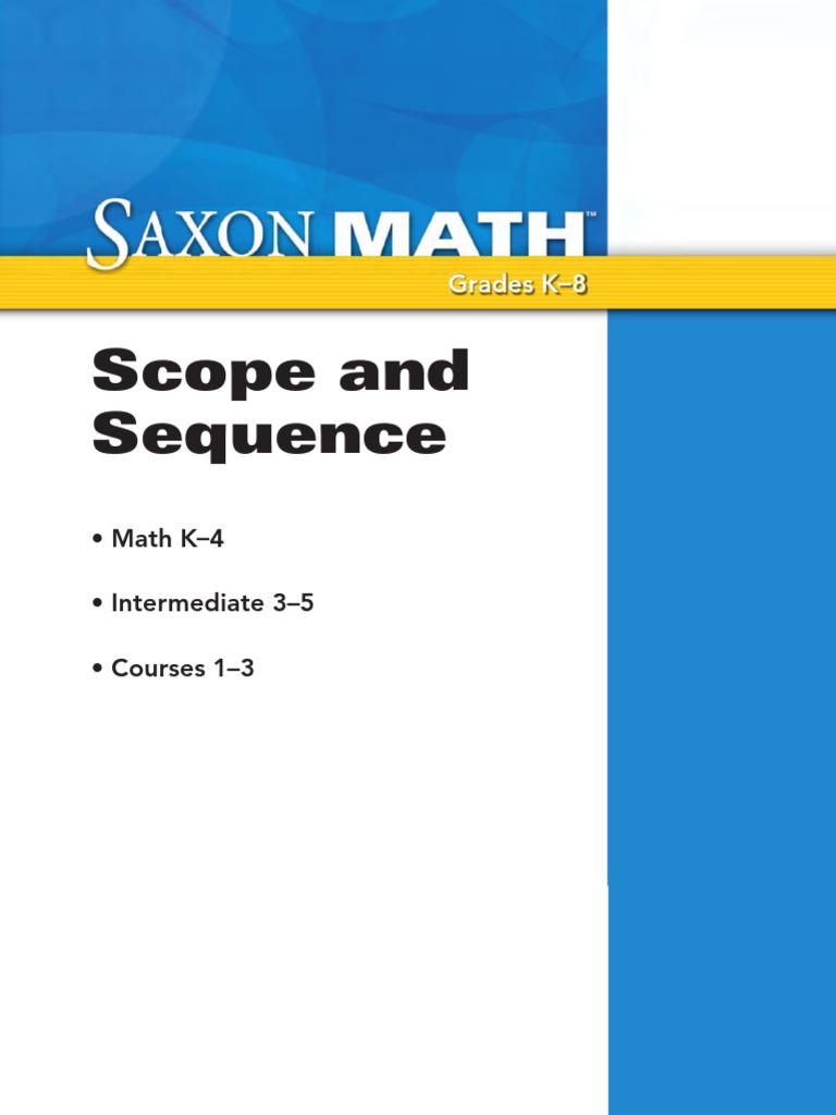 Scope and sequence grades k 8 division mathematics teaching mathematics