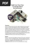 Build Your Own Clone Li'l Orange Phaser Kit Instructions: Warranty