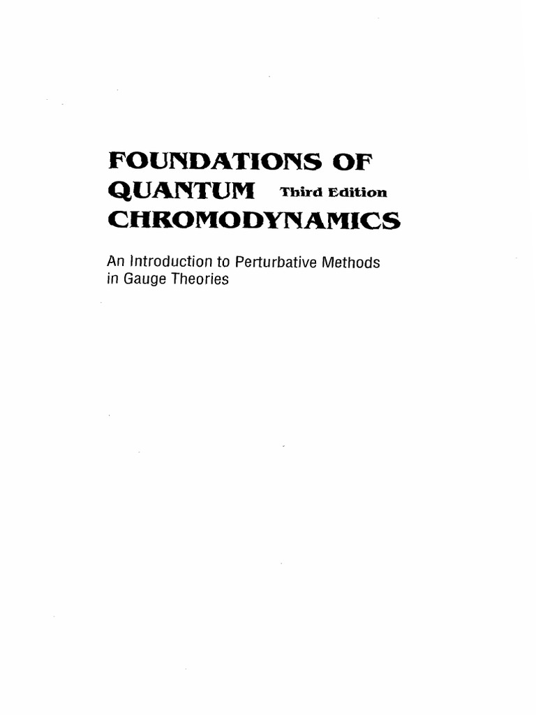 T. Muta) Foundations of Quantum Chromodynamics A PDF | PDF