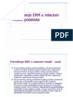 Prevođenje ER Modela U Relacioni