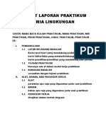 Format Laporan Praktikum Kimia Lingkungan