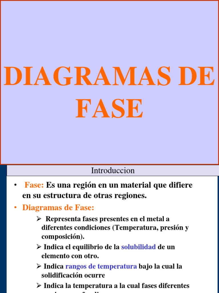 DIAPOSITIVAS Diagramas de Fase | PDF | Fase (materia) | Diagrama de fases