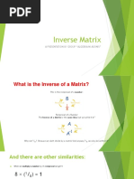 Inverse Matrix: A Presentation by Group "Algebra Ni Adonis"