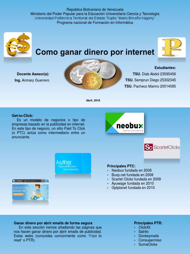 Formas de Ganar Dinero por Internet | PDF | Bitcoin | Criptomoneda