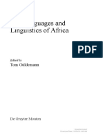 AFRICA Languages and Linguistics GÜLDEMANN 2018