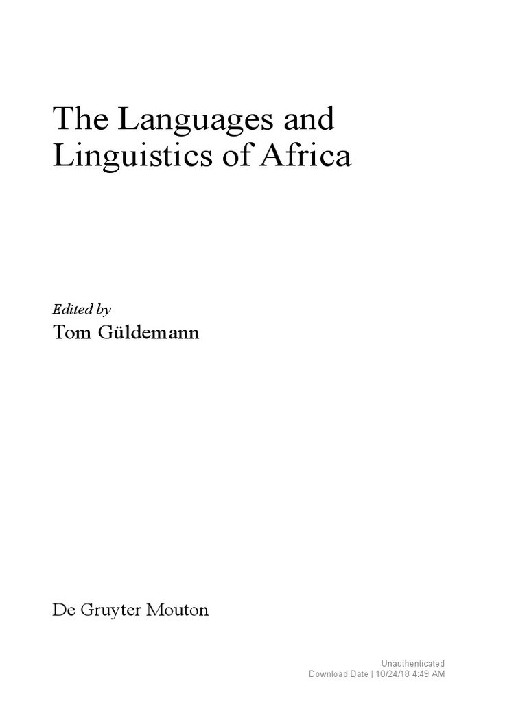 Africalanguagesandlinguisticsgüldemann2018 Stress