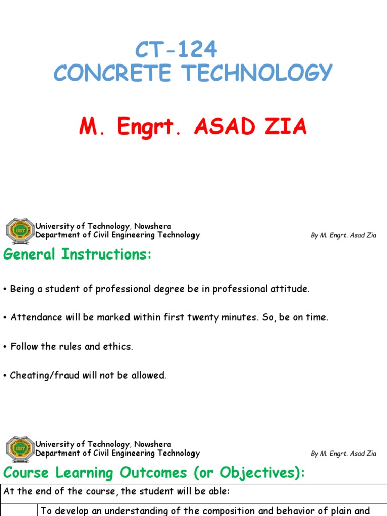 Concrete Technology (B.Tech Civil Engineering) Theory | PDF | Concrete ...