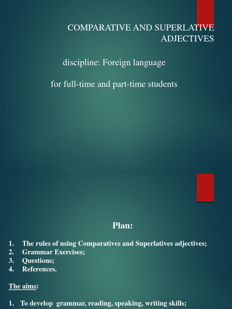 Comparative and Superlative Adjectives Guide | PDF | Interpretation ...