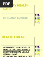 Primary Health Care: Dr. Kanupriya Chaturvedi