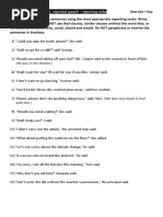 Reported Speech Reporting Verbs