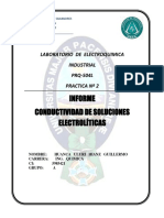 CONDUCTIVIDAD DE ELECTROLITOS