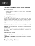 Lesson 5: The Impact of Computing and The Internet On Society