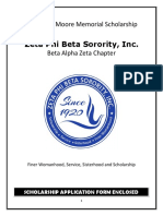 Zeta Phi Beta Sorority, Inc.: Alpha Hayes Moore Memorial Scholarship