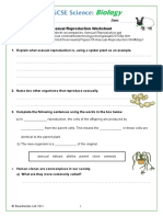 Asexual Reproduction Worksheet: Name: . Date