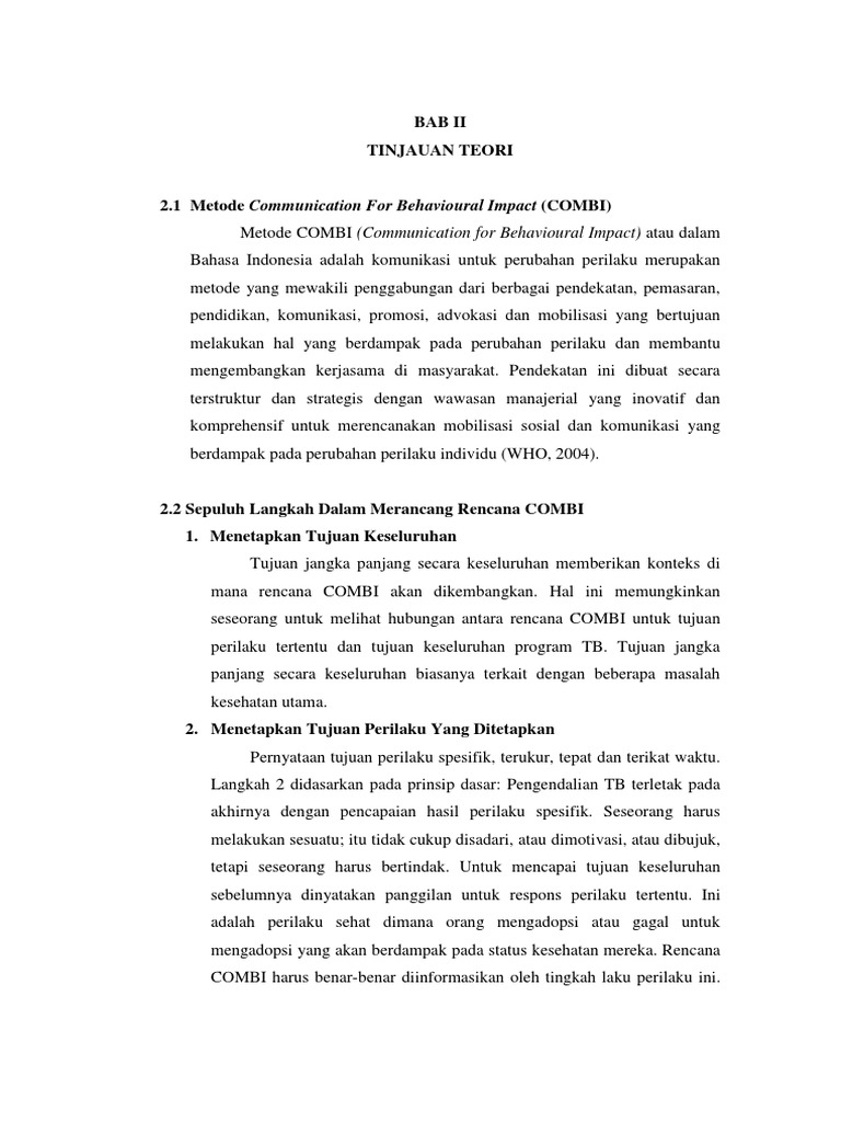 Rencana Strategis Program COMBI | PDF | Bisnis | Ilmu Sosial