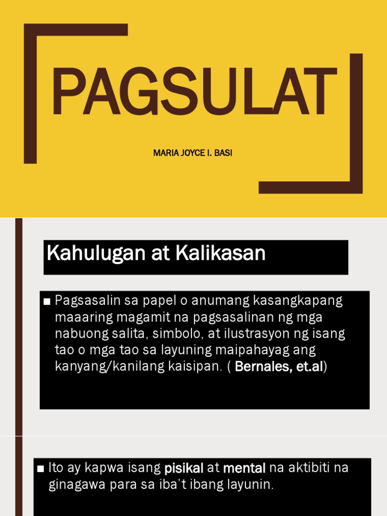 PAGSULAT fILI 12 | PDF