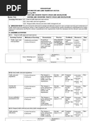 Session Plan